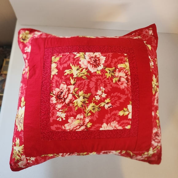 Cottagecore Floral Duck Down Filled Soft Bed Throw Pillow Cushion Farmhouse Home - Picture 1 of 5